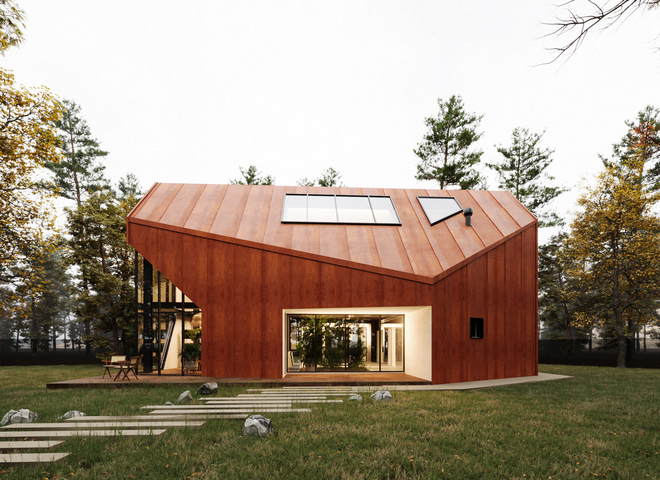 Жилой дом "Uley"/"Ржавый дом", Московская обл.